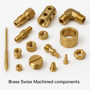 Brass Swiss Machined components