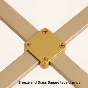 Bronze and Brass Square Tape Clamps