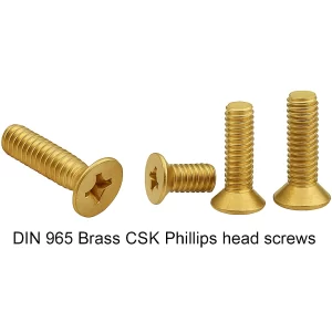 DIN 965 Brass CSK Phillips Head Screws